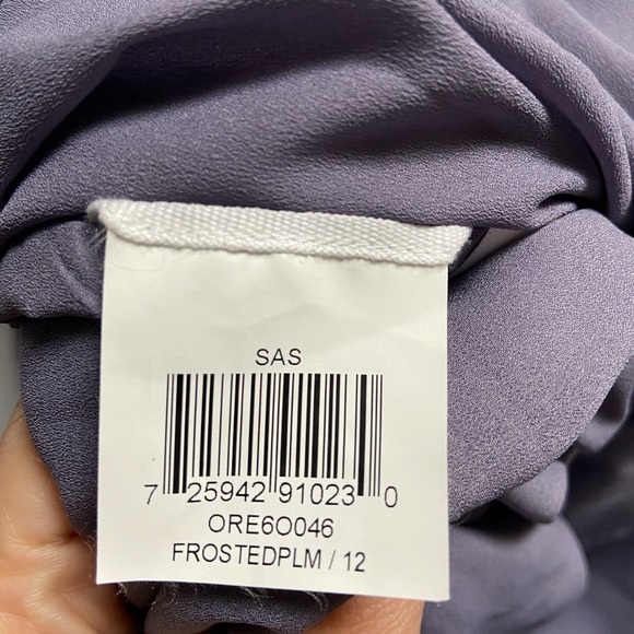 BCBG Maxazria Purple Strapless Prom Formal Dress Sz 12 - Picture 7 of 15